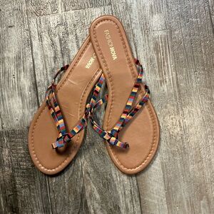 Fashion Nova Vibrant Strappy Sandals Size 10